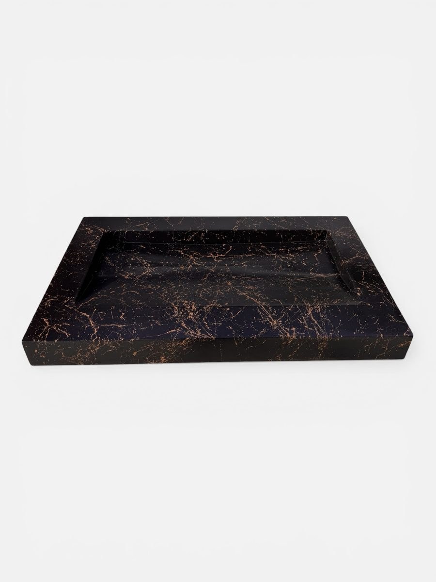 Vasque marbre noir or Ondéa